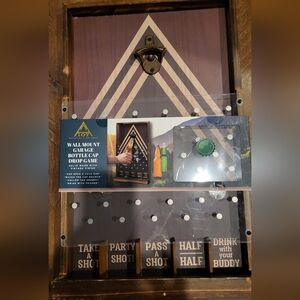 NEW Wall Mount Bottle Cap Drop Game - Brown